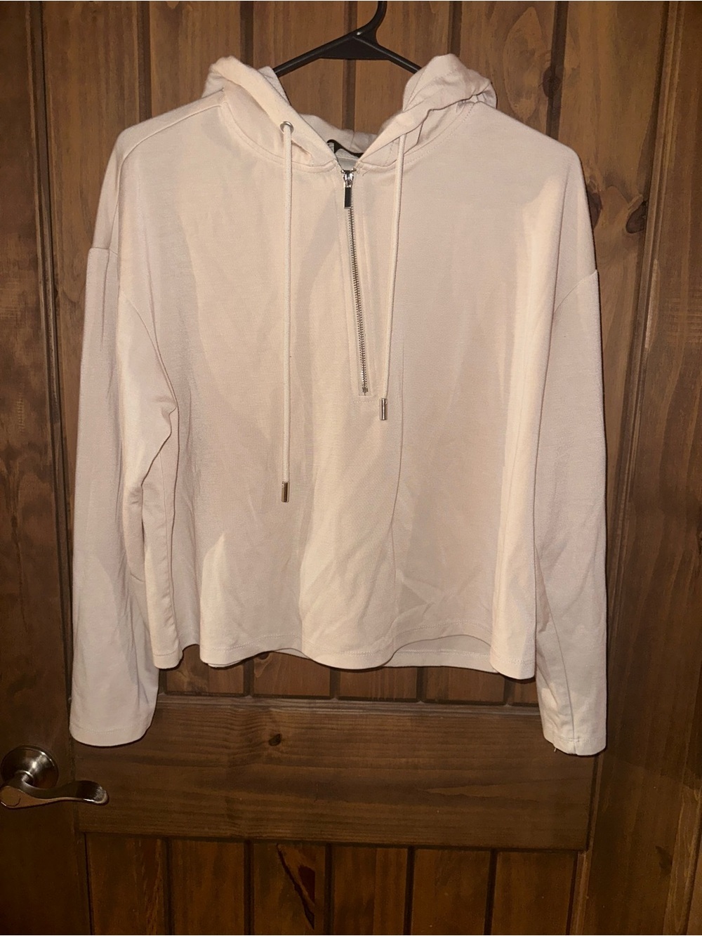 Elie Tahari Blush Pink Zip-Up Hoodie